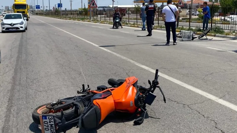Aksaray'da motosikletin çarptığı bisikletli ağır yaralandı