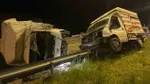 Hayvan yüklü iki kamyonet Digor kavşağında çarpıştı: 3 yaralı, 1 büyükbaş hayvan telef oldu