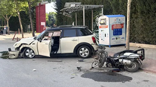 Kaza yapıp kontrolden çıkan otomobil motosiklete çarptı: Motokurye hayatını kaybetti