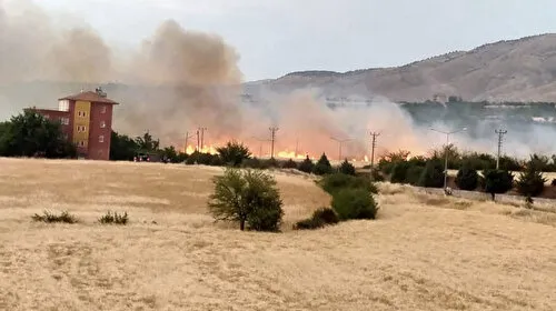 Malatya'da otluk alanda çıkan yangın söndürüldü