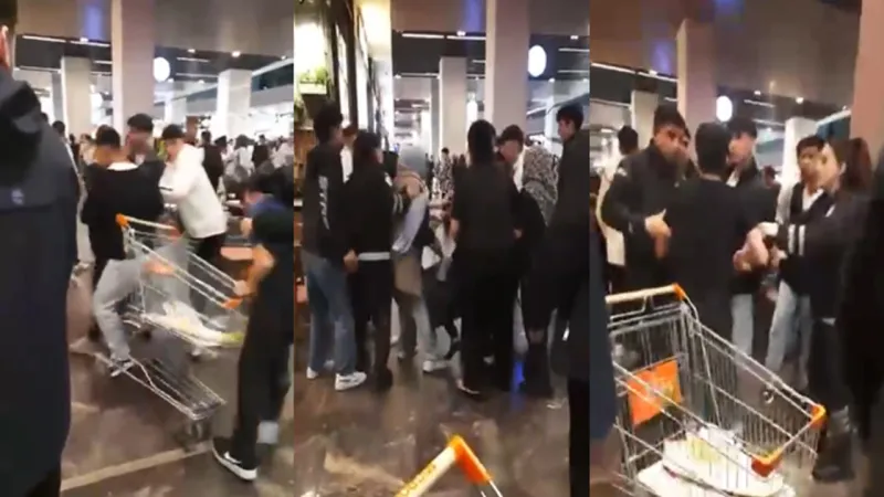 AVM'de Dehşet Anları! Müşteri Çalışan Kavgası Kamerada
