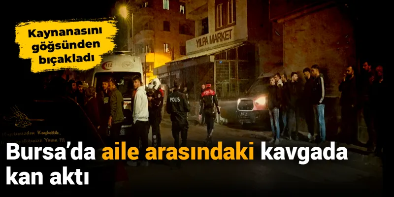 Bursa'da Kanlı Aile Kavgası! Kaynanasını Bıçakladı!