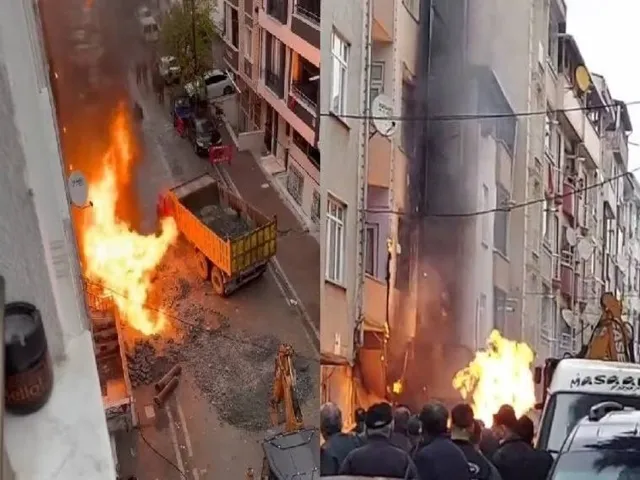 Esenyurt'ta Korkunç Patlama! Doğalgaz Borusu Patladı, 2 Yaralı!