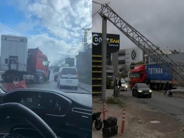 Esenyurt'ta Tır Kabusu! PTS Direği Devrildi, Yol Kapandı!