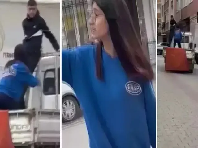 Esenyurt'ta Palet Hırsızlarına Şok Müdahale! Kızın Cesareti Kamerada