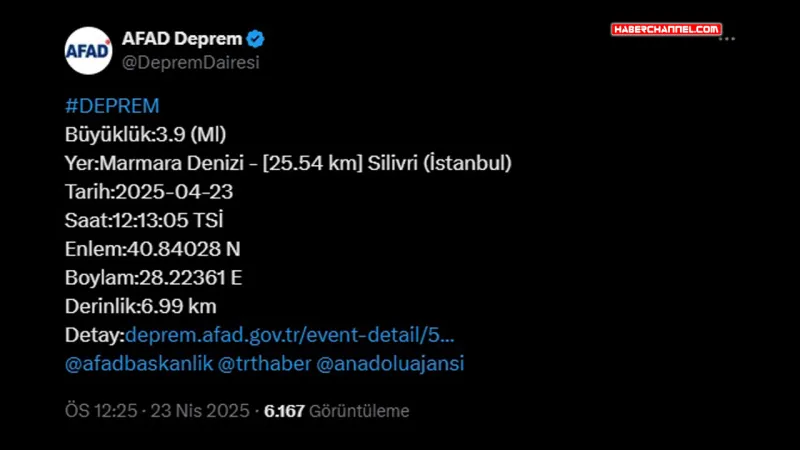 Silivri'de Deprem! İstanbul Sallandı mı? İşte Son Dakika Bilgiler