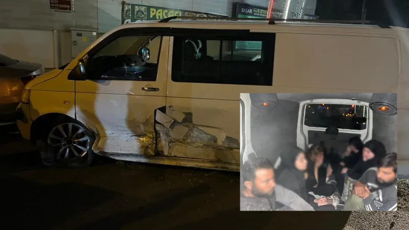 Polisten Kaçan Minibüs Kaza Yaptı! İçinden Ne Çıktı Şok Etti