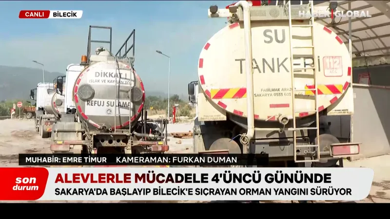 Sakarya’da alevlerle mücadele 4’üncü gününde
